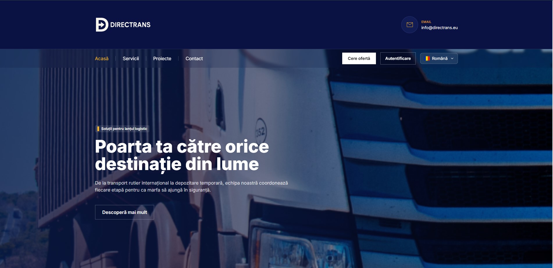 DirecTrans – proiect web realizat de ARTYONIX