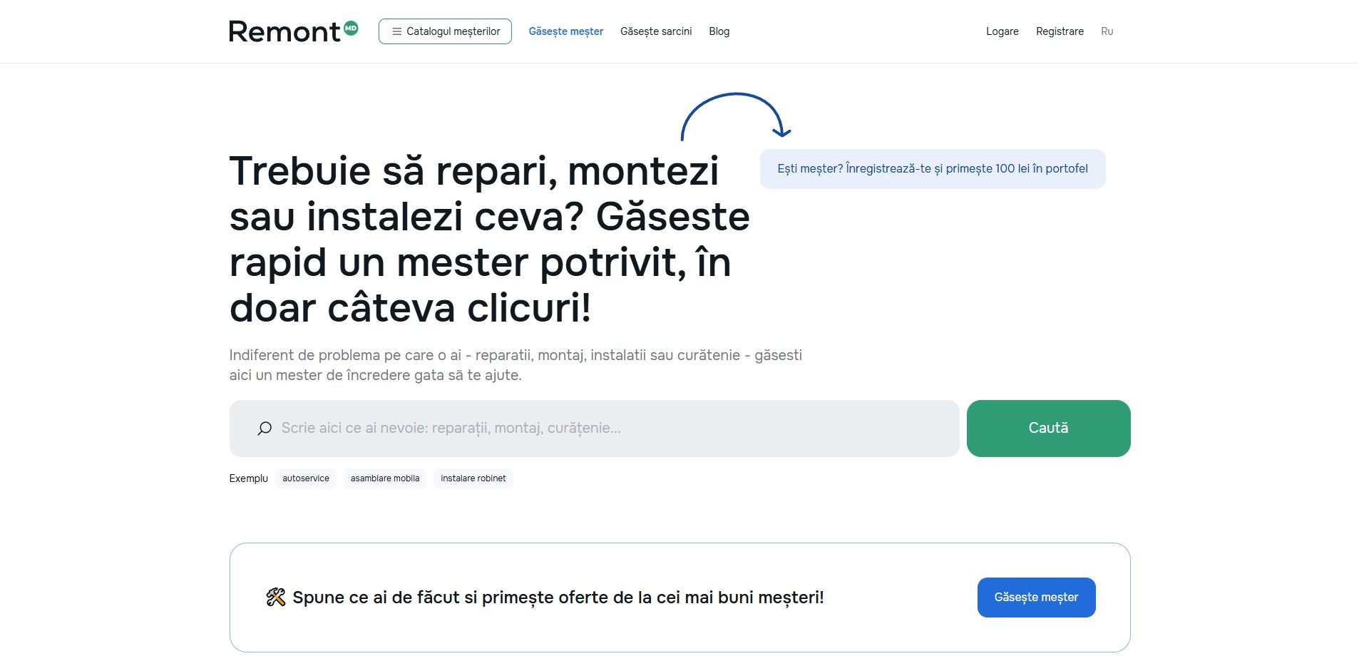 Remont MD – proiect web realizat de ARTYONIX